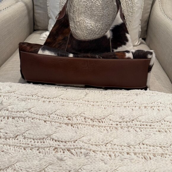 Cavalcanti Cow Hide & Leather Hobo Bag Viral - Picture 5 of 8